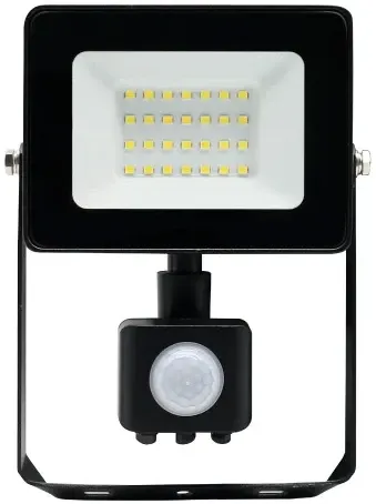 PROSTO LED reflektor sa PIR senzorom 20W 6500K,80mA,1800lm,metal,crna Slika 1