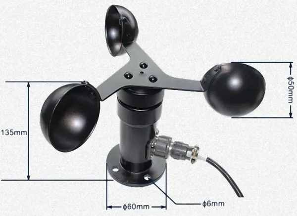GEMBIRD SMART-TUYA-SZ5386 Side GMB wireless outdoor wind speed sensor Slika 2
