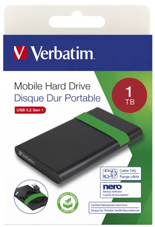 Verbatim EHV53112 Black 2.5inc 1TB, Externi hard disk USB 3.2 53112 Slika 5