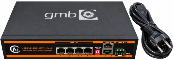 GEMBIRD GMB POE-GS1006PS1 Switch,4 PoE 100/1000M, 2 UP-Link 100/1000M +1 SFP port,52V 65W,30W/PoE,VLAN,250m Slika 4