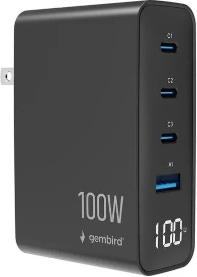 GEMBIRD TA-UC-1A3C-PD100-01-BK USB brzi punjac sa 4 porta Do 100 W Slika 2