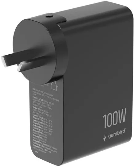 GEMBIRD TA-UC-1A3C-PD100-01-BK USB brzi punjac sa 4 porta Do 100 W Slika 7