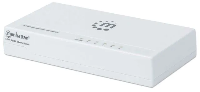 Manhattan Switch 5-Port Gigabit Ethernet, Plastic 560696