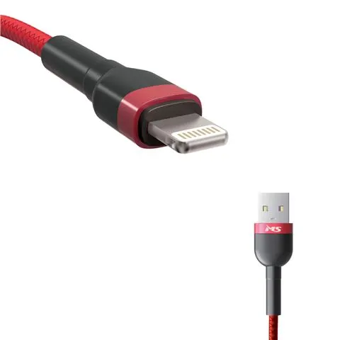 KABL MS USB-A 2.0->LIGHTNING, 1m, crveni Slika 1