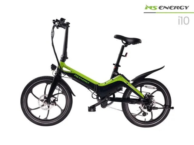 MS ENERGY eBike i10 Black Green Slika 1