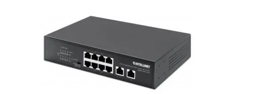 Intellinet 8-Port Gb PoE+ Switch 2 RJ45 Gigabit Uplink Ports- Slika 1