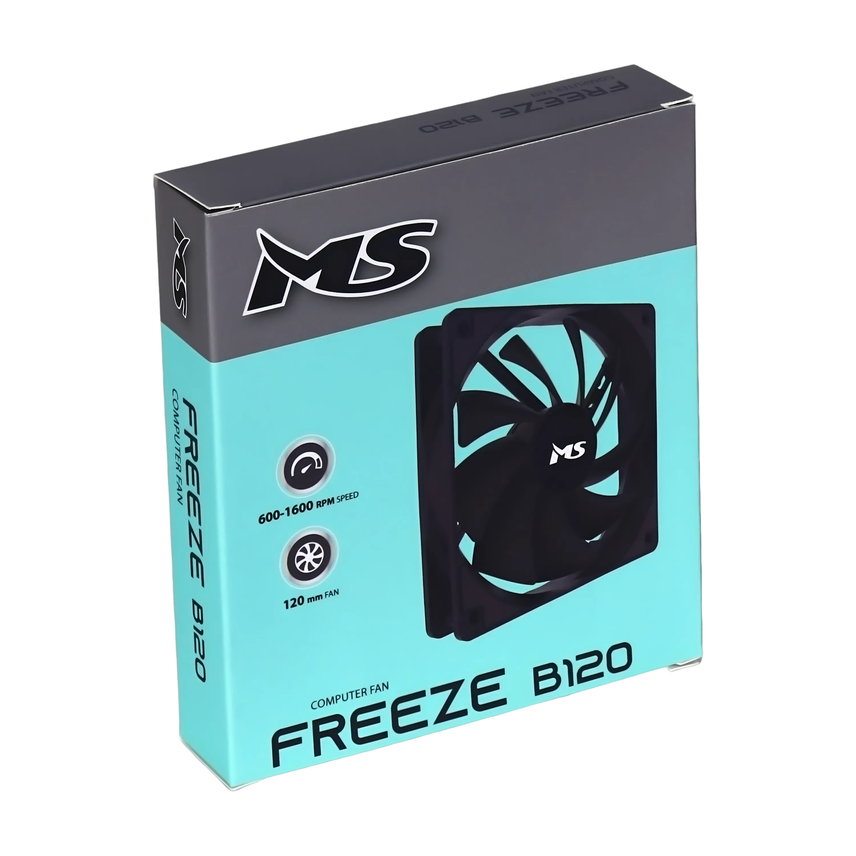 VENTILATOR ZA KUĆIŠTE MS FREEZE B120 crni fan Slika 1