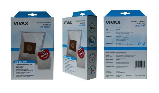 VIVAX HOME kese za usis. sint. (4kom/pak) + filter DB-2330MF Slika 1