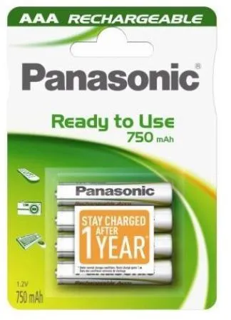 PANASONIC baterije HHR-4MVE/4BP, 750mAh, punj. Ready to use Slika 1