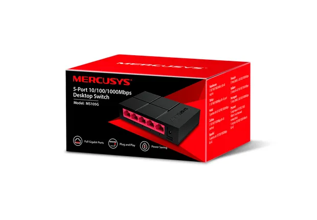 Mercusys MS105G V2.3, 5-Port 10/100/1000 Mbps Desktop Switch Slika 3