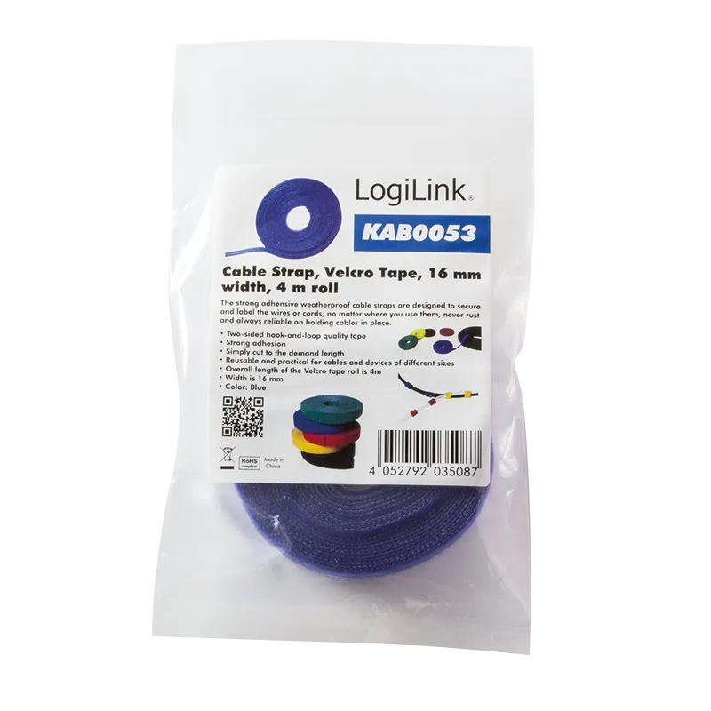 Logilink čičak traka, 4m, 16mm, plava Slika 4
