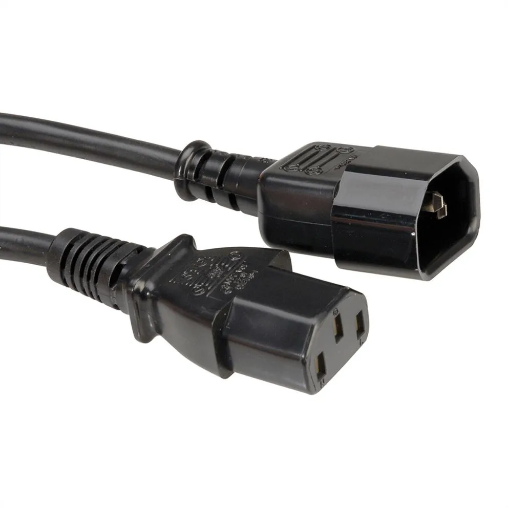 Secomp Roline Monitor Power Cable, IEC320 C14 - C13, black, 1.0m Slika 3