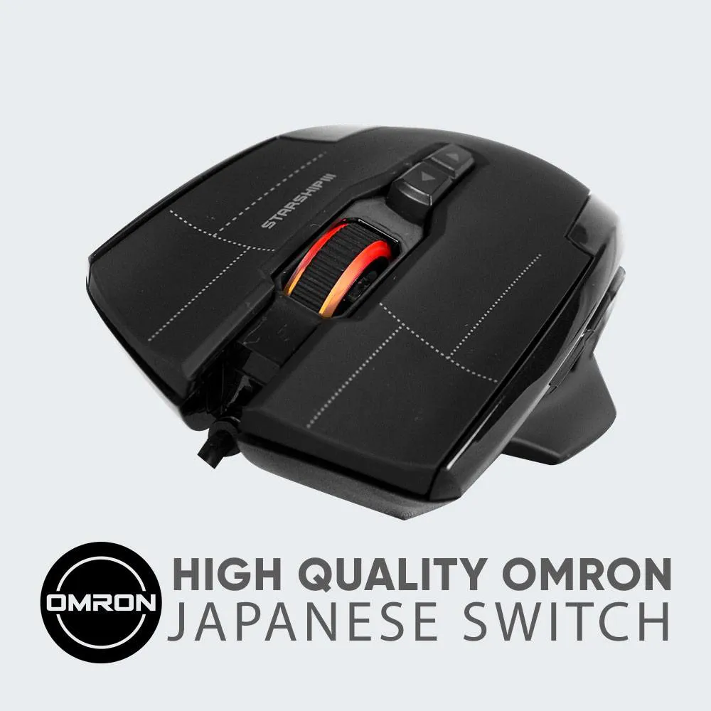 ARMAGGEDDON Starship III RGB NRO-5 Laser USB Gaming Mouse Slika 2