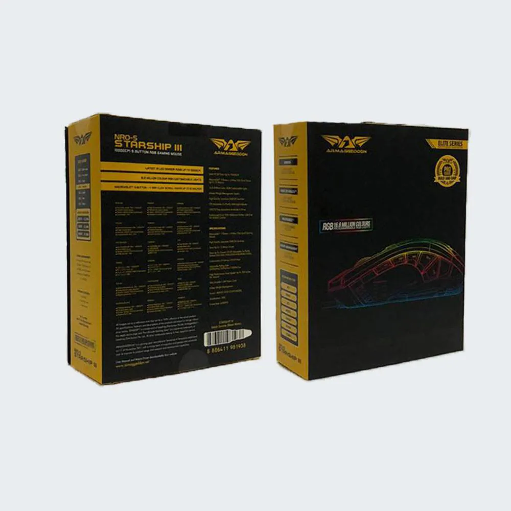 ARMAGGEDDON Starship III RGB NRO-5 Laser USB Gaming Mouse Slika 6