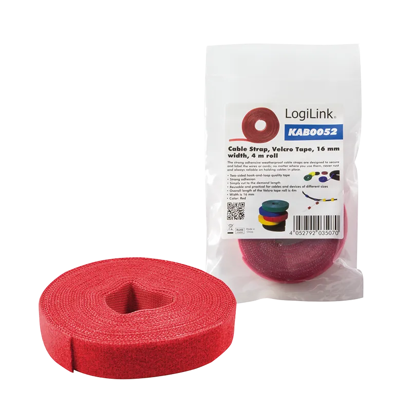 Logilink čičak traka, 4m, 16mm, crvena Slika 4