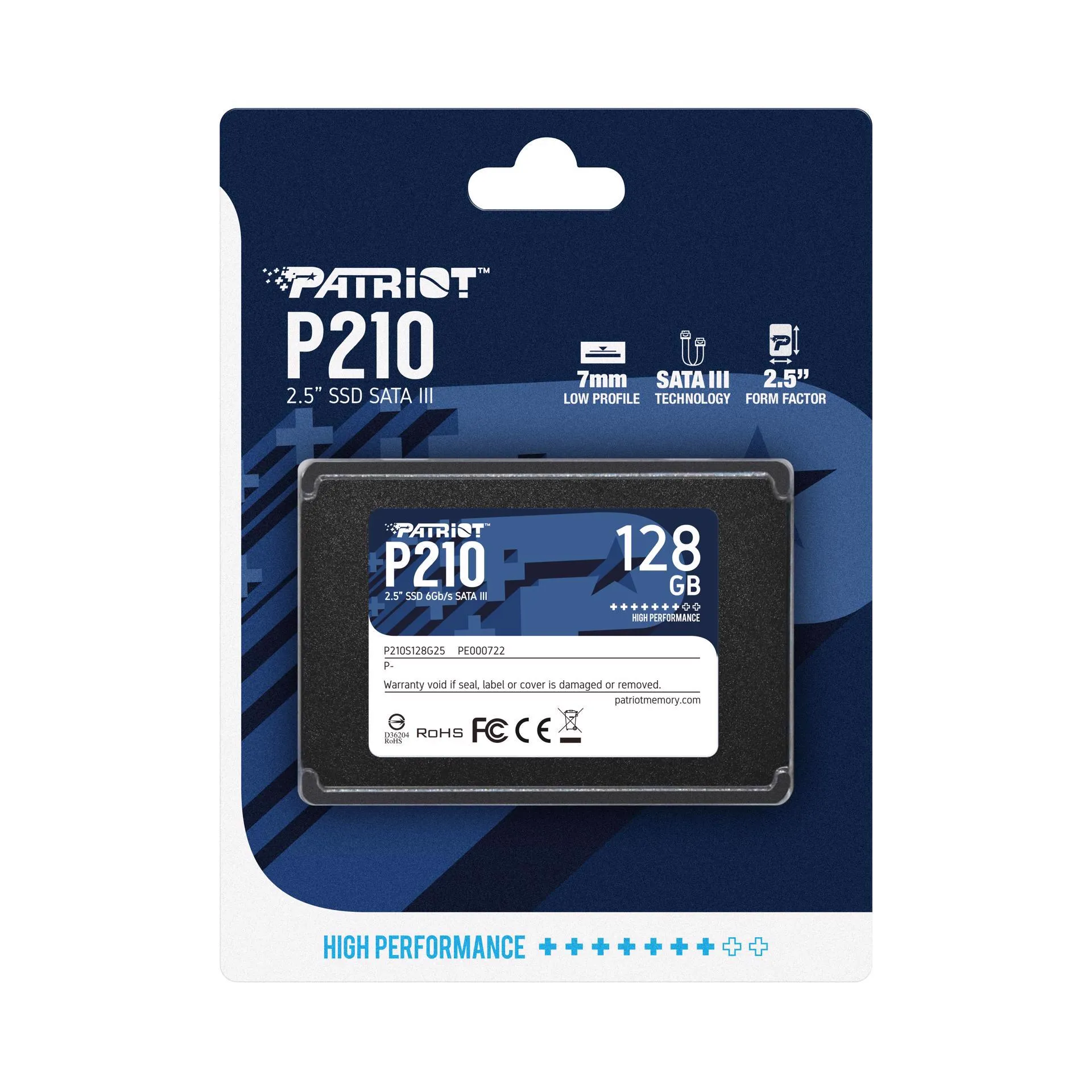 128GB Patriot SSD P210 450MBs/430MBs 2,5" P210S128G25 Slika 6