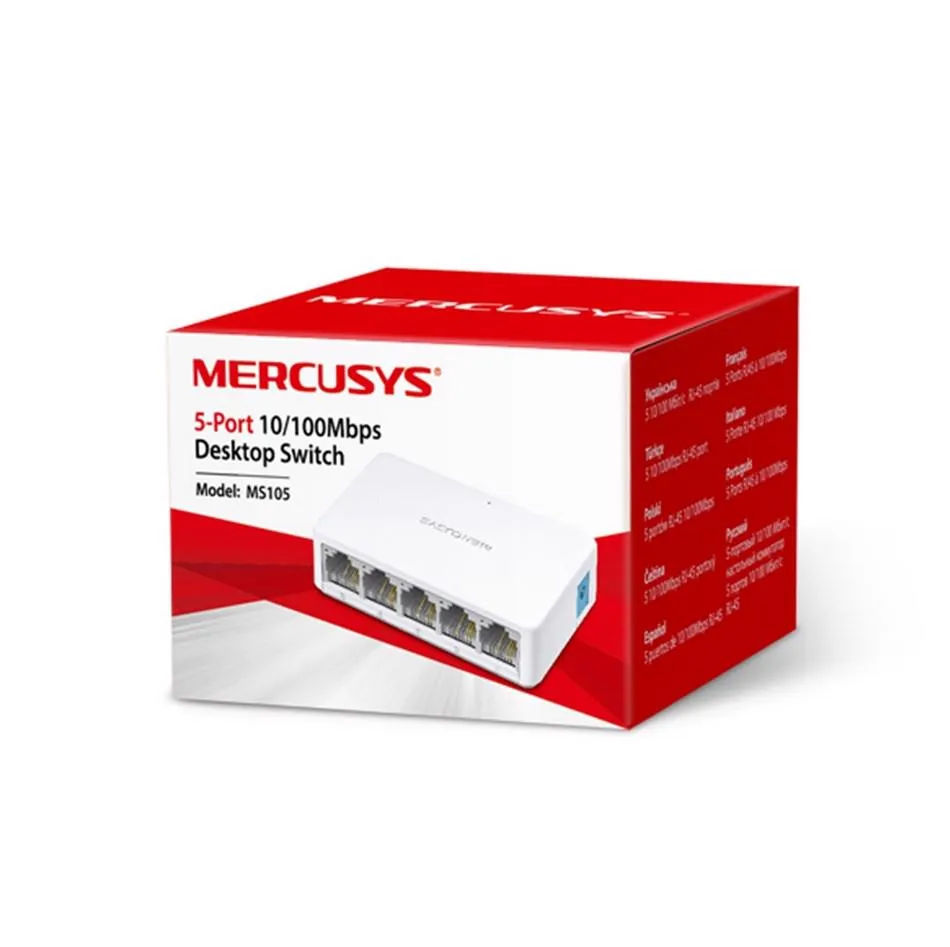 Mercusys MS105 v2.30, 5-port 10/100Mbps Desktop Switch Slika 3