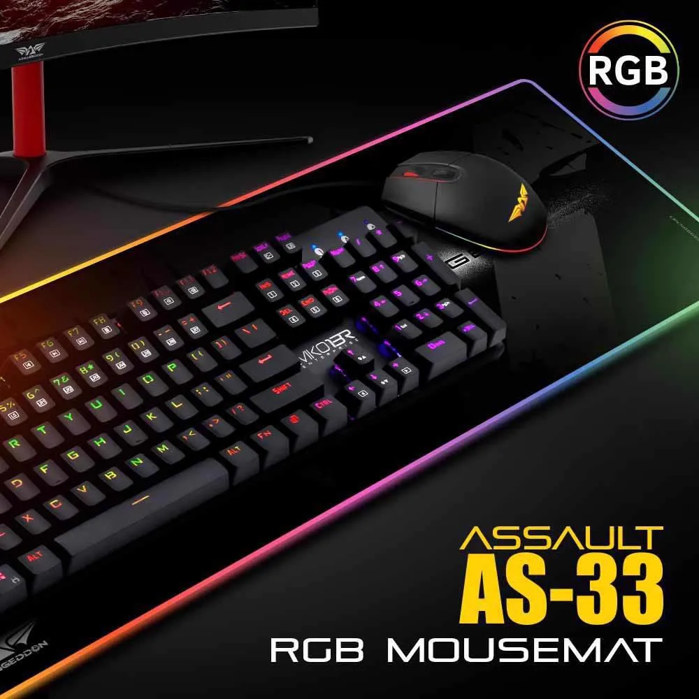 ARMAGGEDDON 27 AS-33R RGB XL Assault Gaming Mouse Mat Slika 2