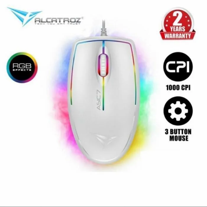 ALCATROZ Asic 7 RGB FX White Optical Mouse Slika 3