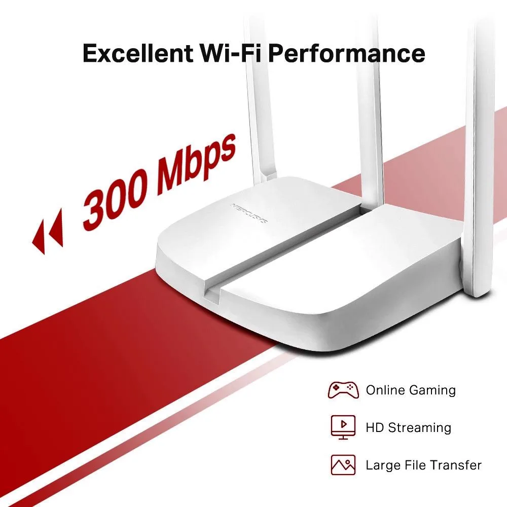 Mercusys MW306R V1.2, WiFi4 Multi-Mode Wireless N Router, 3 x 5dbi, 300Mbps Slika 3