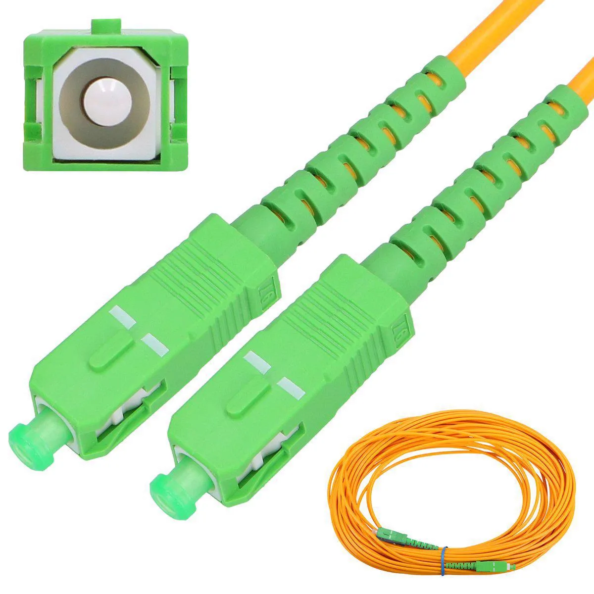 Extralink Patchcord SC/APC-SC/APC, SM, G652D, Simplex, 3.0mm 0.5m Slika 2