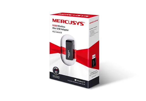 Mercusys MW300UM V4.0, N300 Wireless Mini USB Adapter Slika 3