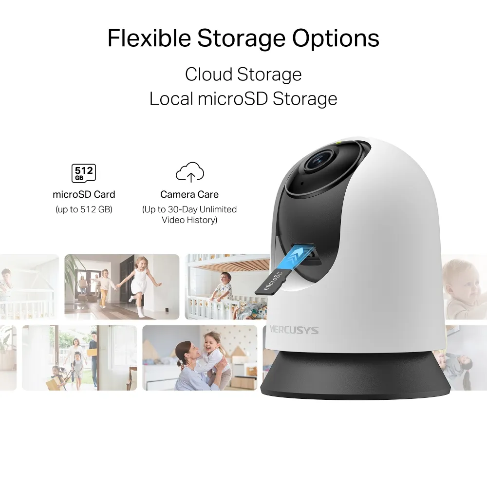 Mercusys MC210 V1.0 Pan/Tilt Home Security Wi-Fi 2K Camera Slika 2