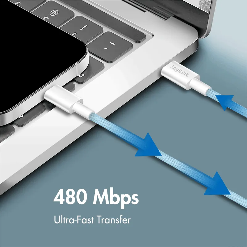 Logilink USB 2.0 Type C - C, M/M, plava, 1.0m Slika 5