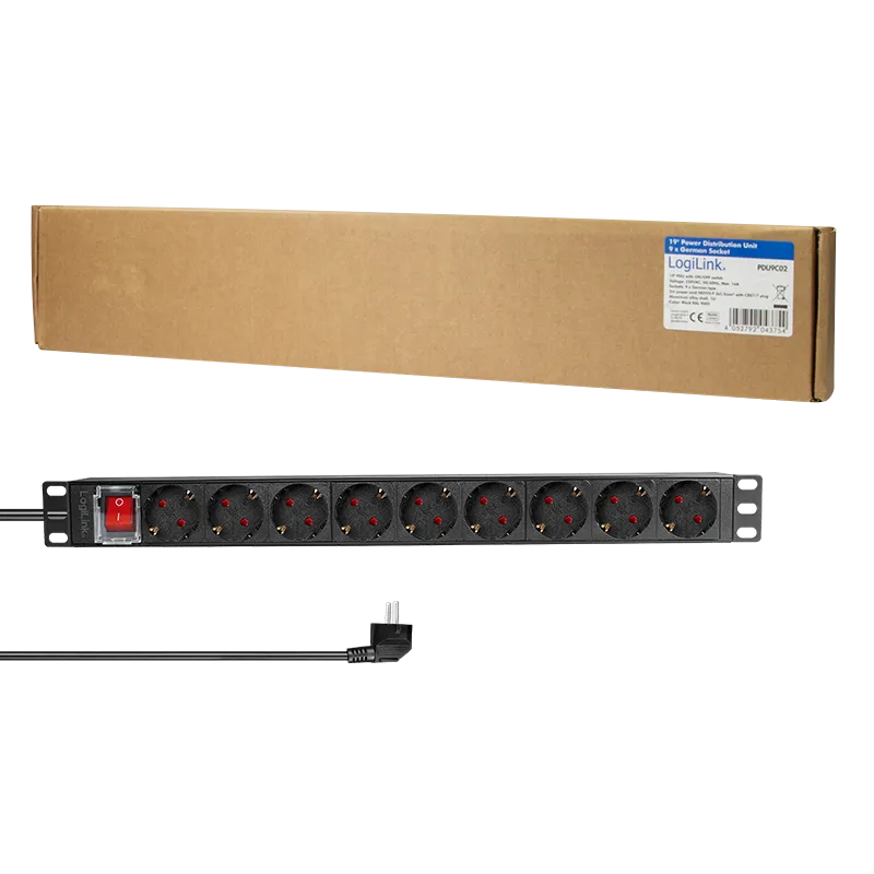 Logilink PDU 9 x šuko CEE 7/3, 2.0m, sa prekidačem Slika 8