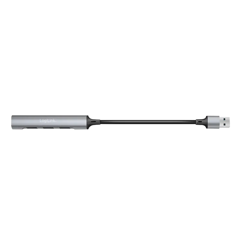 Logilink HUB 3.0, 4 x USB-A, ultra slim, aluminimum, siva Slika 2