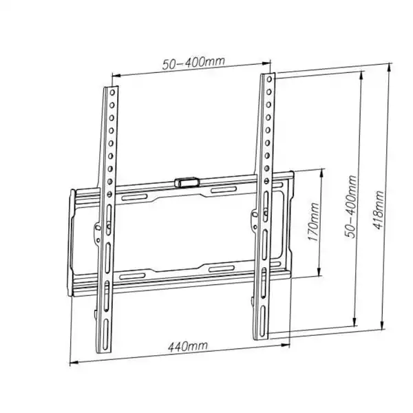 Nosač za TV Trick fiksni od 32-60 TR022 400x400/25mm od zida/40kg/komplet za montazu- Slika 2