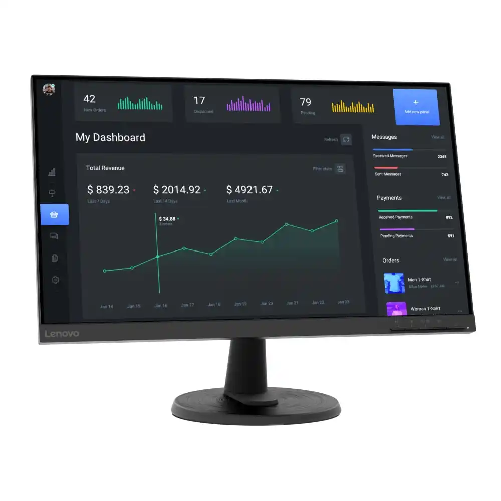 Monitor 23.8 Lenovo D24-40 1920x1080/Full HD/VA/75Hz/4ms/VGA/HDMI 67A2KAC6EU Slika 4