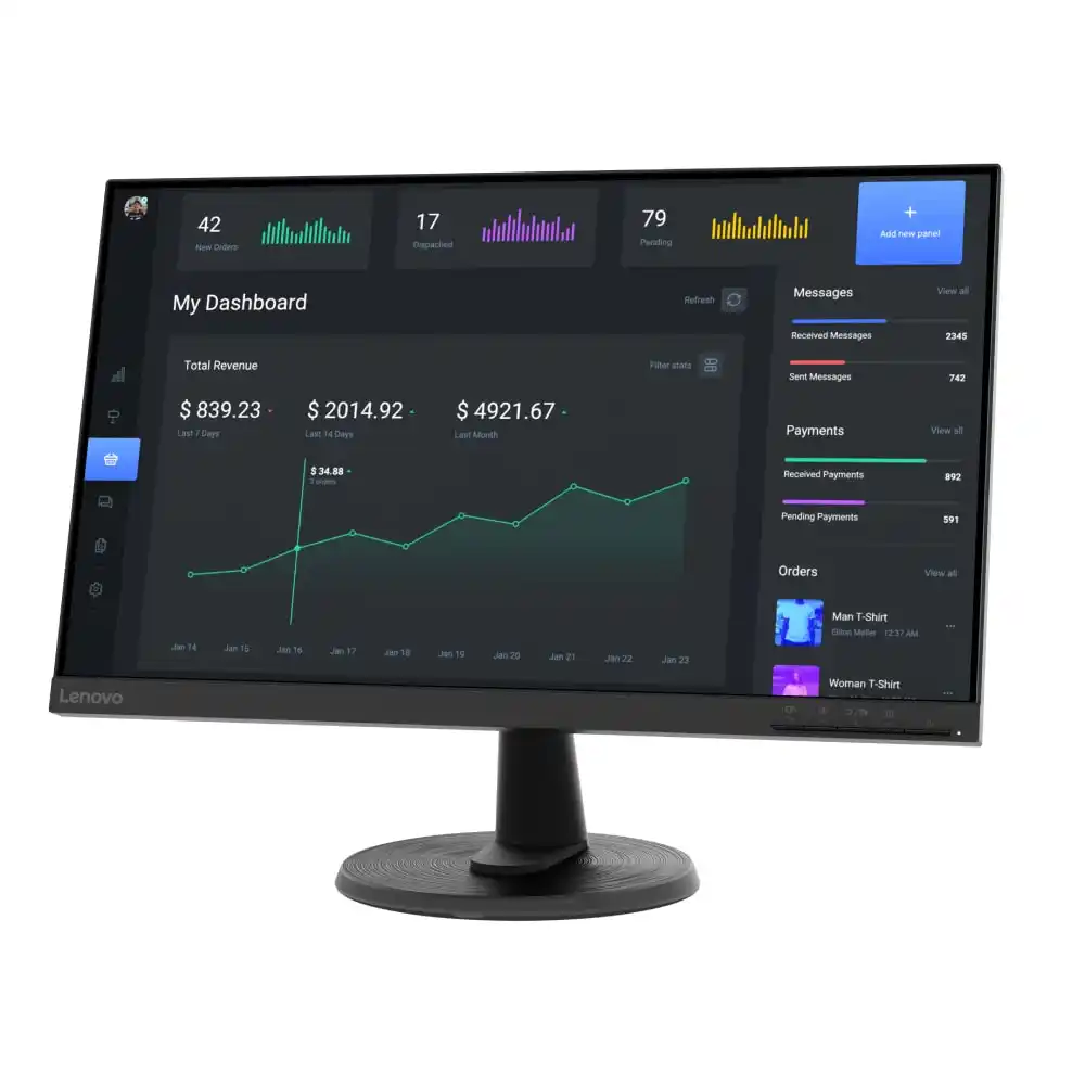 Monitor 23.8 Lenovo D24-40 1920x1080/Full HD/VA/75Hz/4ms/VGA/HDMI 67A2KAC6EU Slika 3