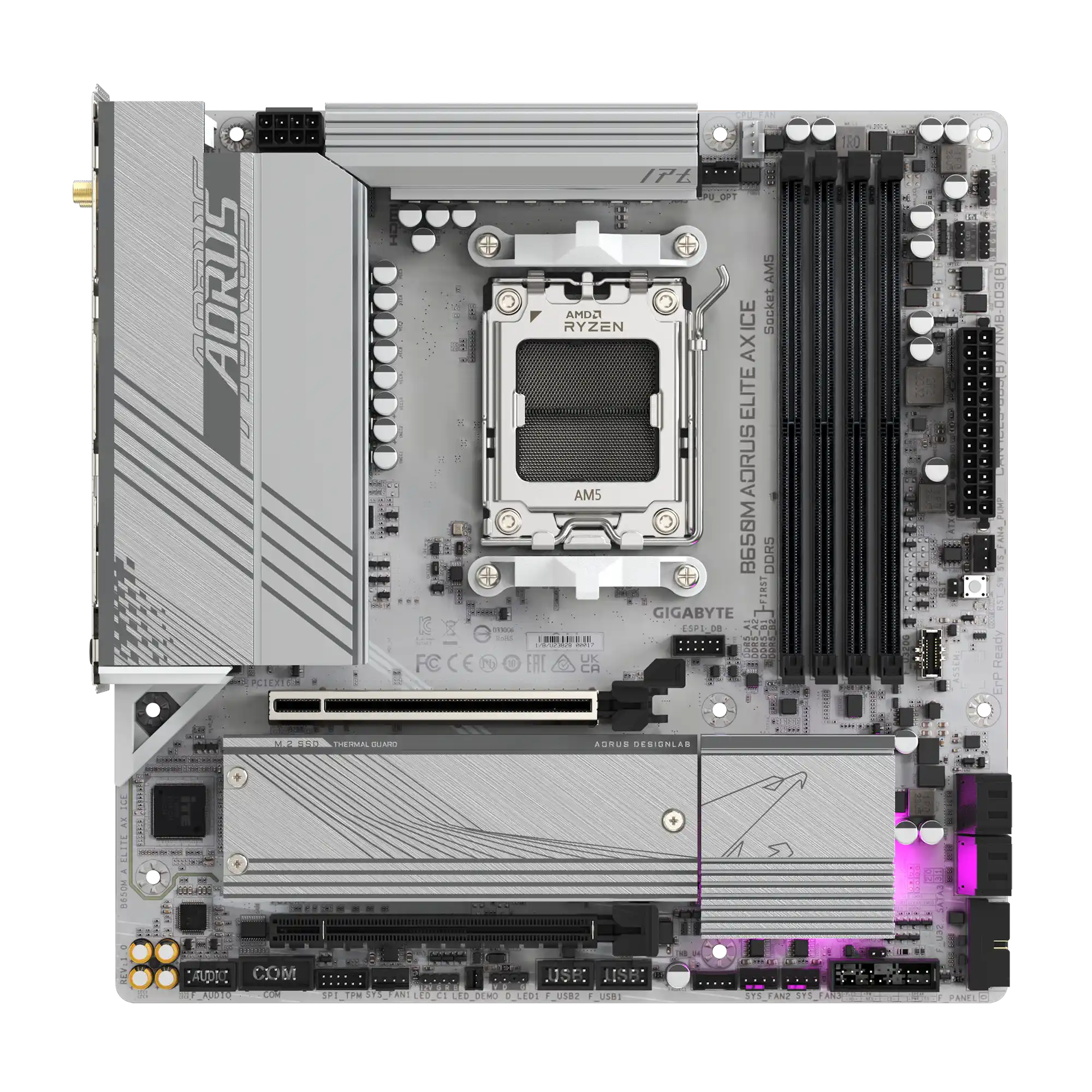 Matična ploča AM5 Gigabyte B650M AORUS ELITE AX ICE - Image 4