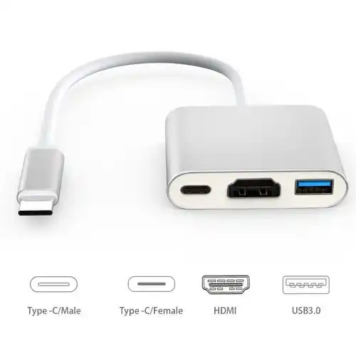 Adapter konverter Tip C - HDMI/USB 3.0/TIP C Kettz TCH-300 Slika 1