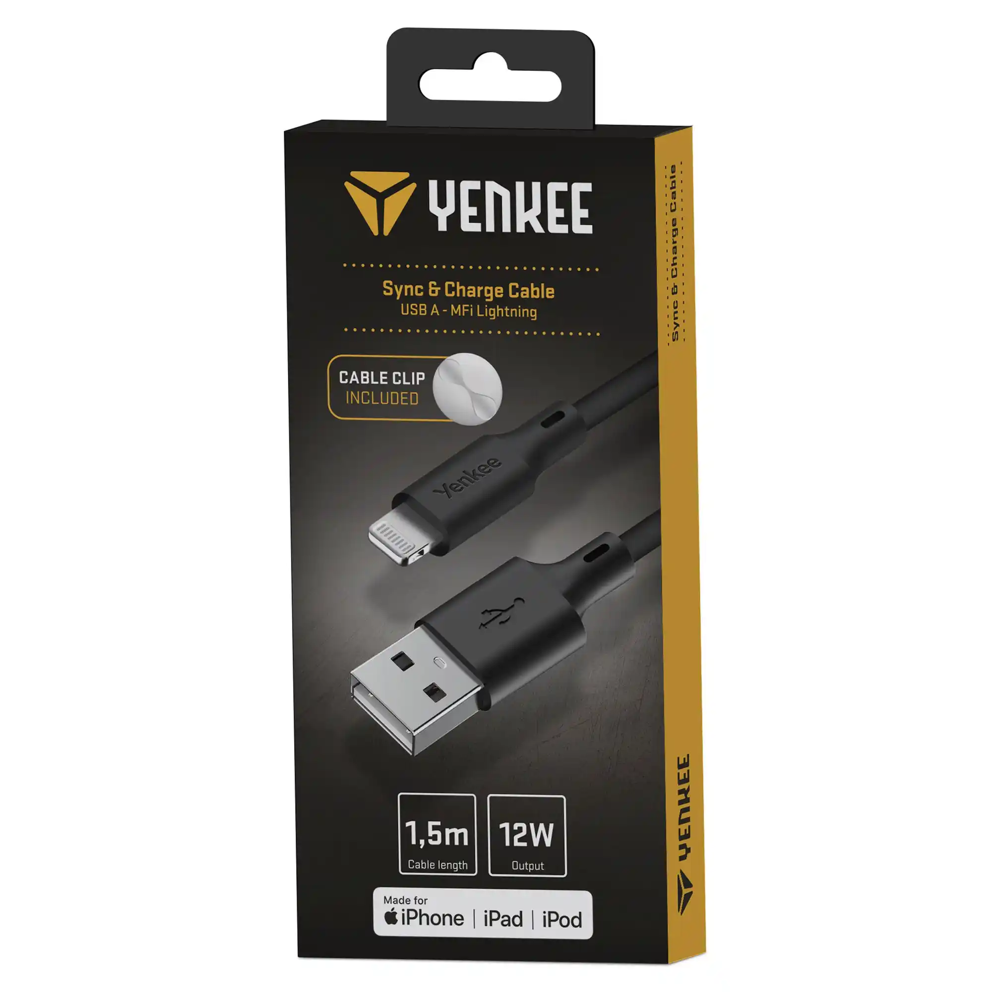 Kabl USB Tip A- Lighting Yenkee YCU 615 BK 1.5m Slika 4