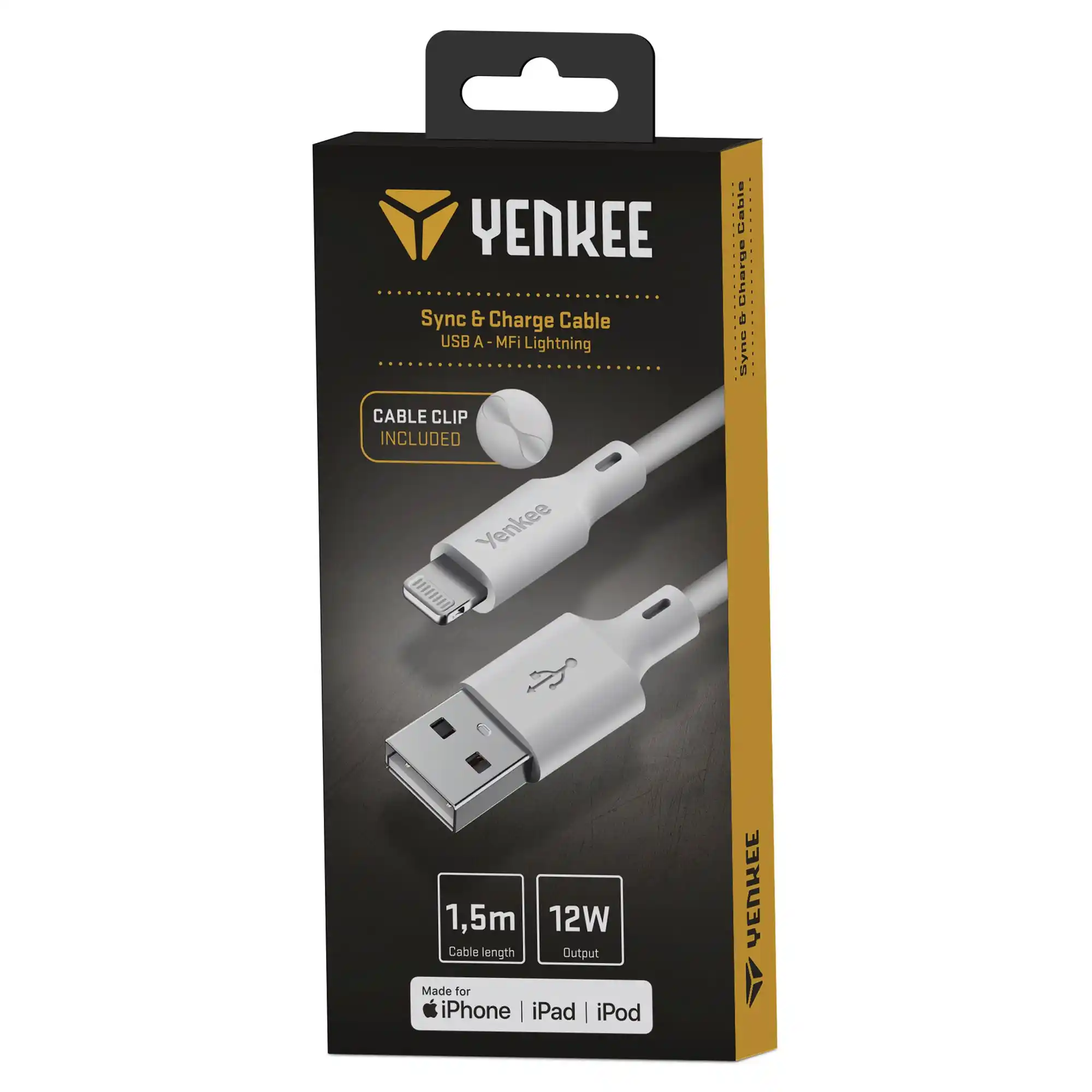 Kabl USB Tip A- Lighting Yenkee YCU 615 WH 1.5m Slika 3