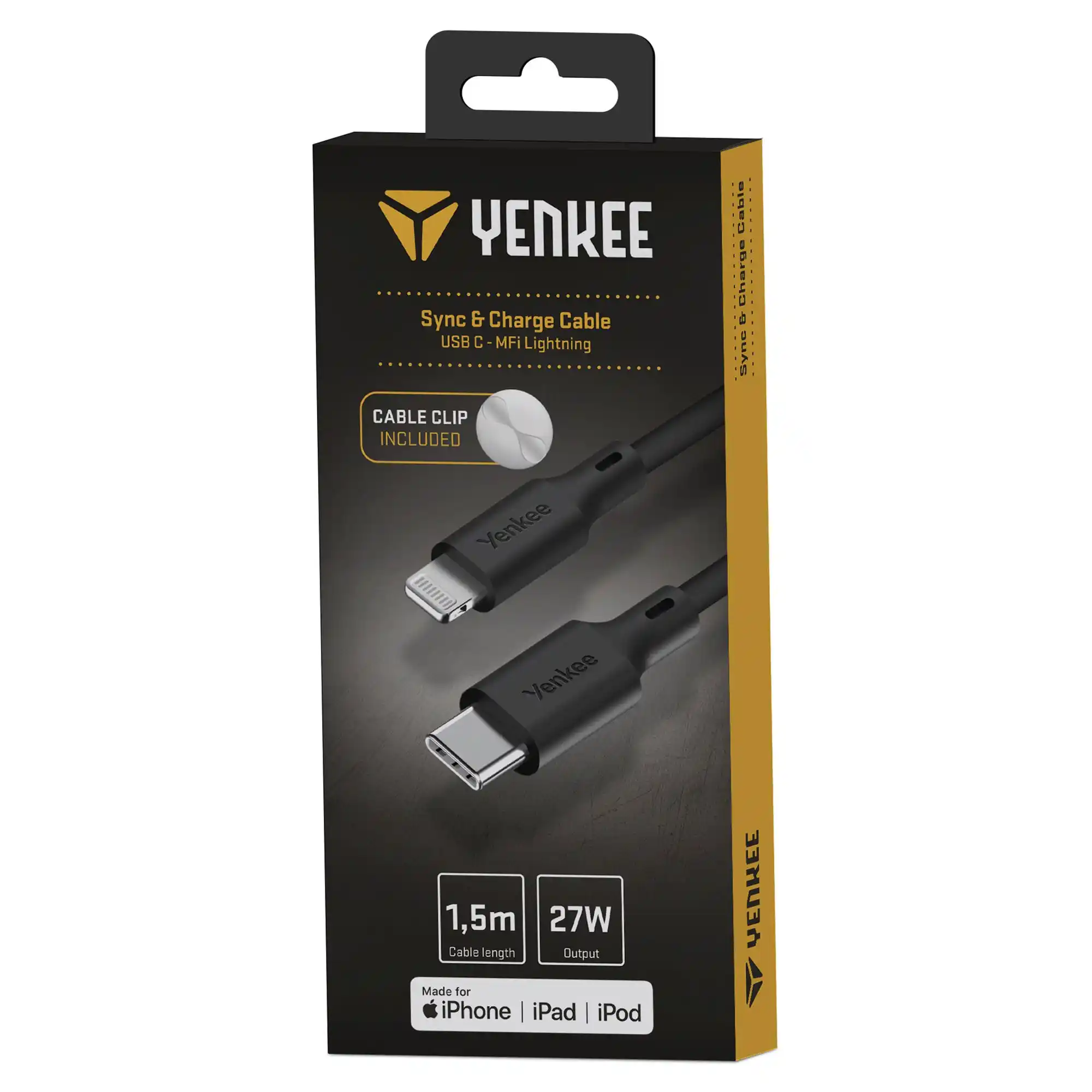 Kabl USB Tip C- Lighting Yenkee YCU 635 BK 1.5m Slika 4