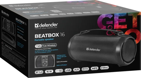 Bežični zvučnik Defender Beatbox 16 16W, BT/FM/TF/USB/AUX/TWS - Image 4