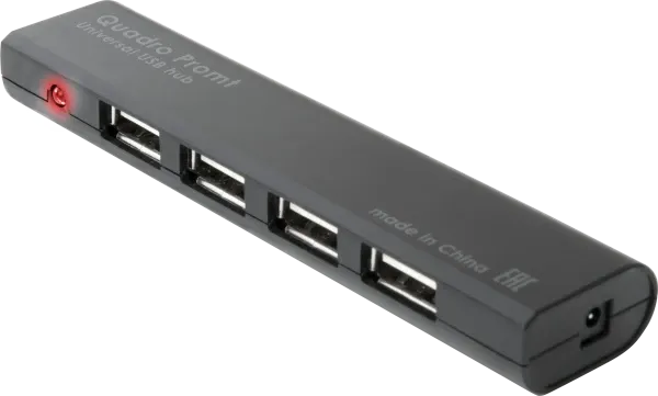 USB Hub 4 port Defender 2.0 Black Quadro Promt Slika 3