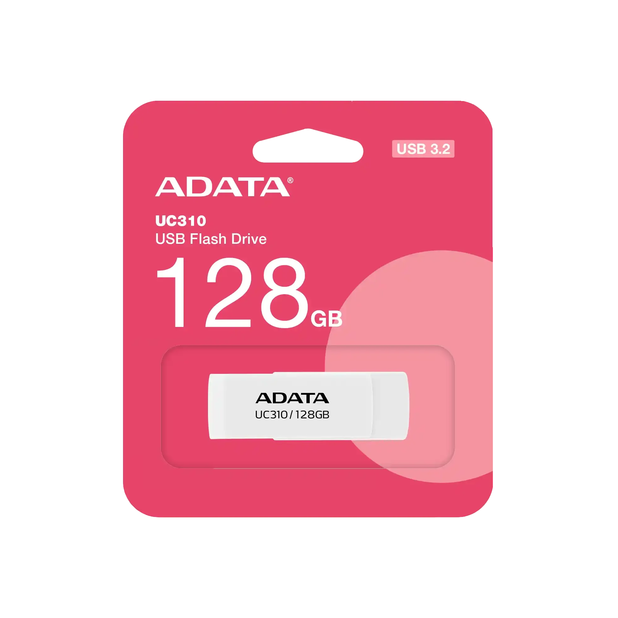 USB Flash 128 GB AData 3.2 UC310-128G-RWH Beli Slika 3