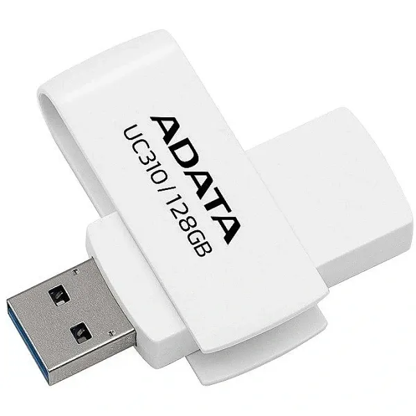 USB Flash 128 GB AData 3.2 UC310-128G-RWH Beli Slika 1