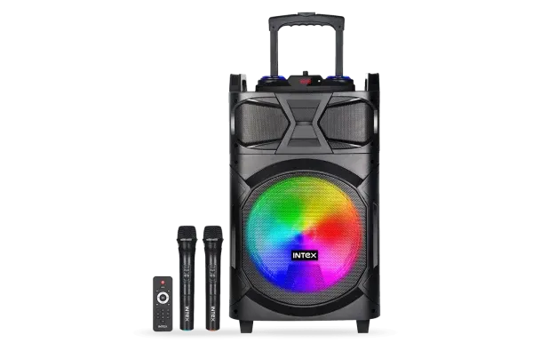 Karaoke zvučnik Intex T-350 TUFB (Dual) v5.1 Trolley FM/Aux/HDMI/USB/BT 5.1/2 x mic/ Daljinski  60W