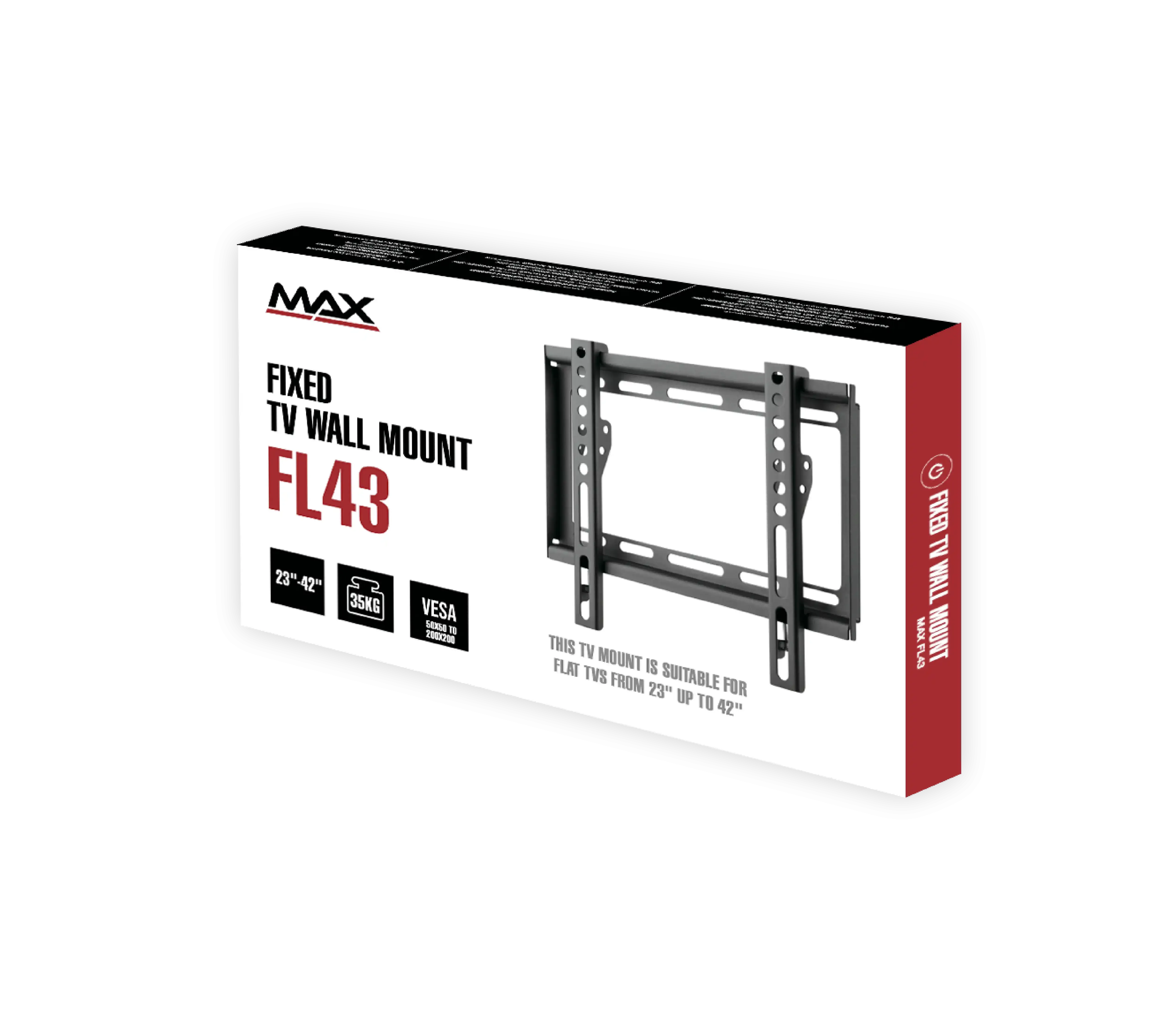 Nosač za TV MAX FL43 23-43/vesa max 200x200/45kg/fiksni Slika 2