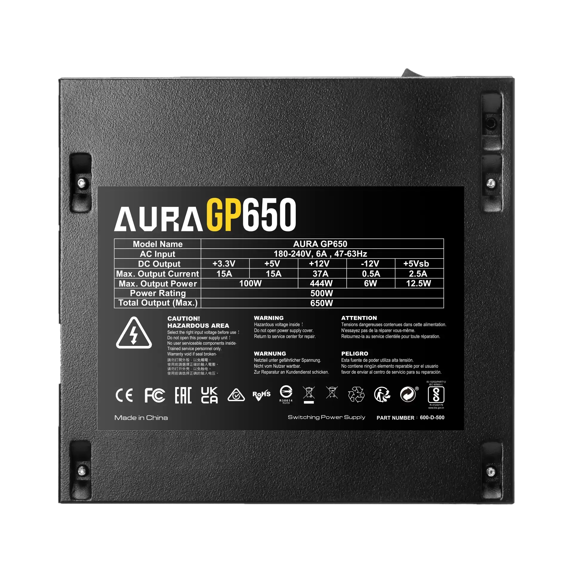 Napajanje Gamdias 650W AURA GP650 Slika 2