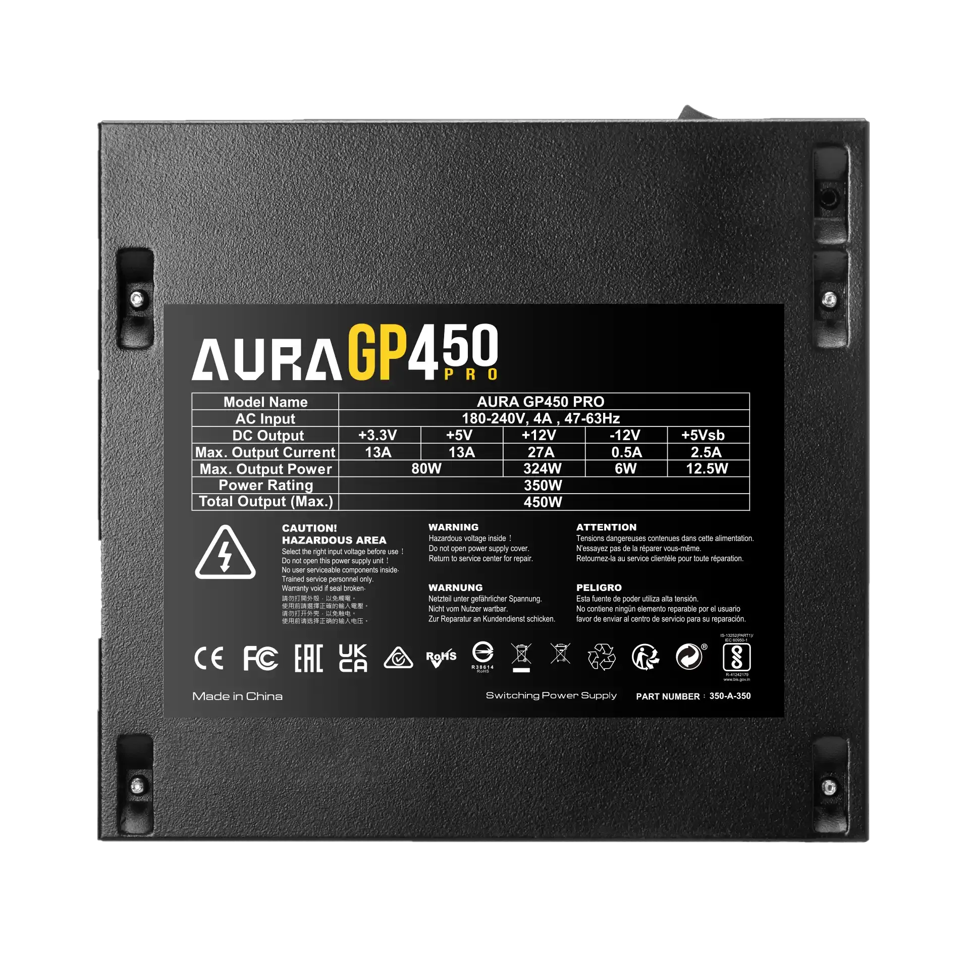 Napajanje Gamdias 450W AURA GP450 Pro Slika 4