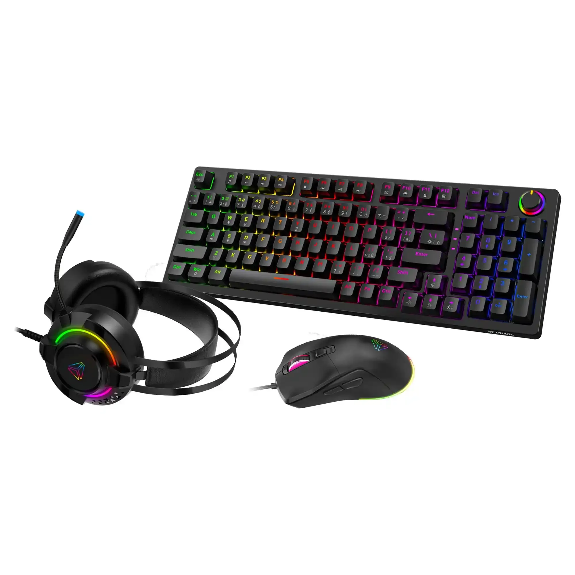 Tastatura + miš + slušalice YENKEE YGS 03 RGB mehanička tastatura/4200DPI Slika 1