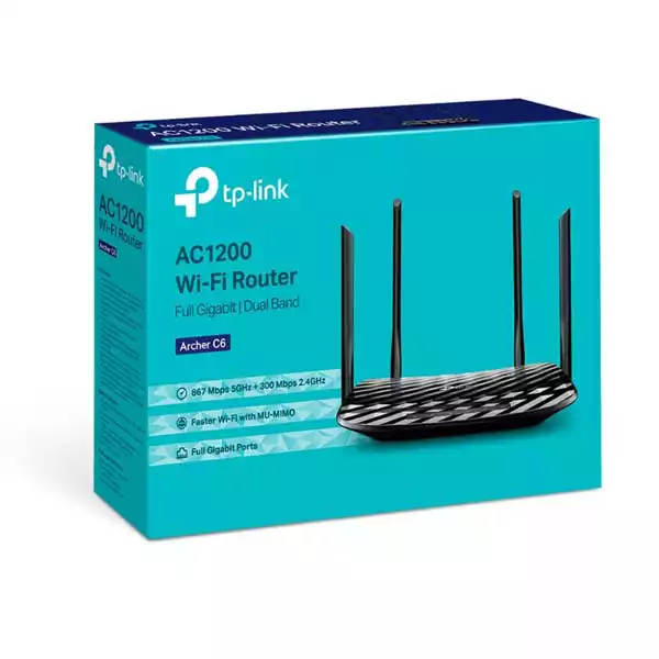 Wireless Router TP-Link Archer C6 AC1200/Mesh/ext x 4/2.4-5Ghz/1WAN/4LAN Slika 4
