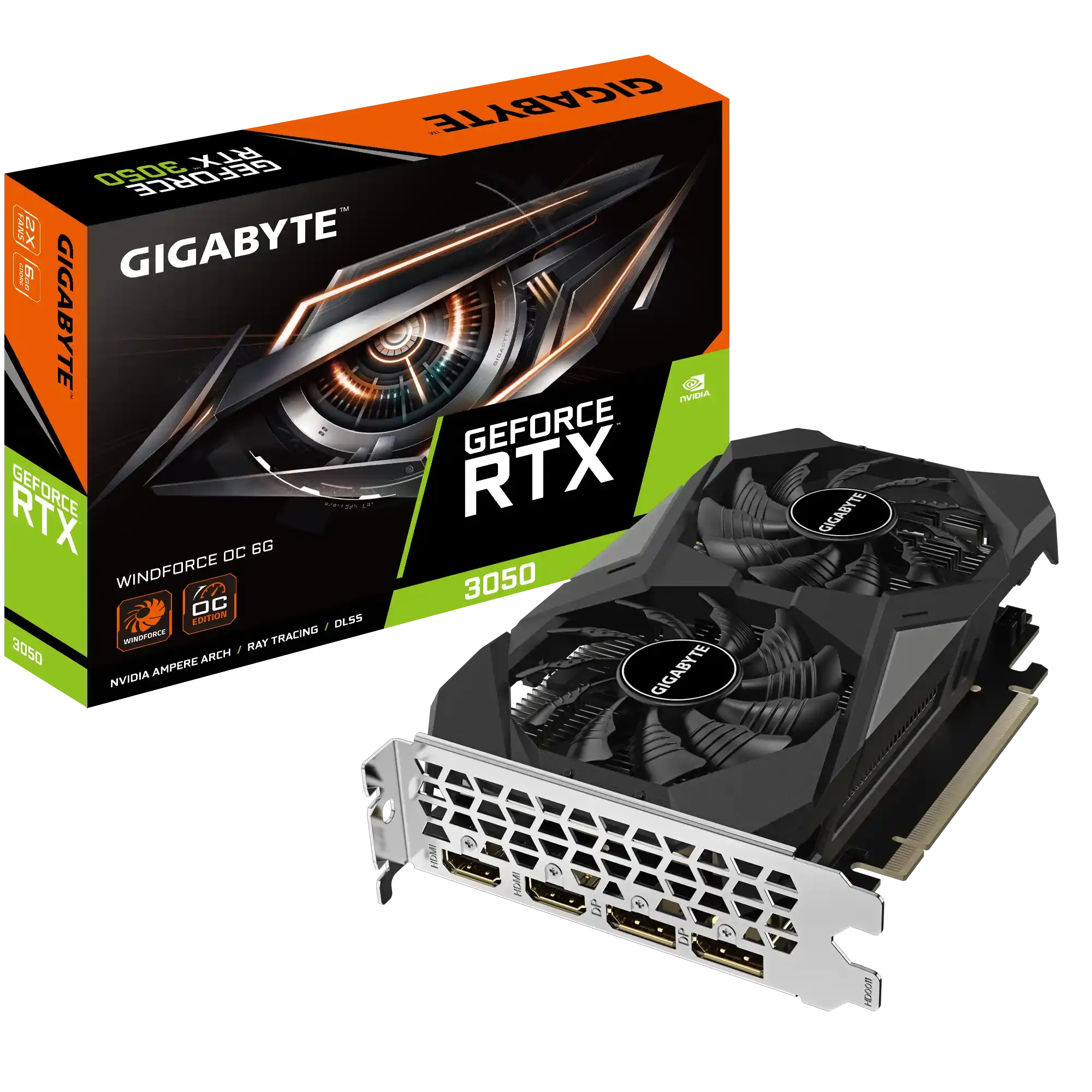 Grafička karta Gigabyte GeForce RTX 3050 WINDFORCE 6GB 128bit DVI/HDMI/DP Slika 1