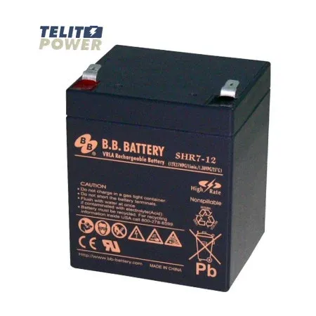 Baterija za UPS 12V 7Ah BC7-12 BB Battery terminal T2 Slika 1